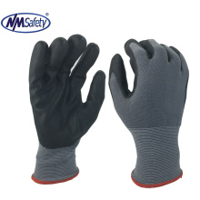 NMSAFETY 13g nylon liner dipped breathable high-technology foam nitrile work gloves
